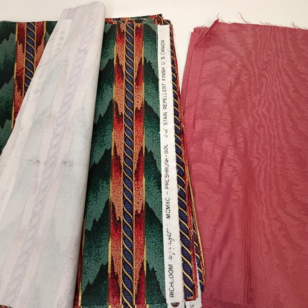 Lot of 75 10 x 15‎ Richloom Fabric with Coordinating Green Pink Pieces Quilting